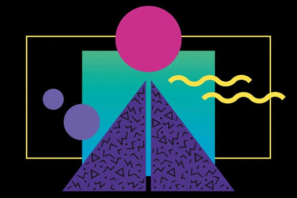 Blue: Memphis Pattern 38 - 80s/90s Retro by Studio Memphis Waves