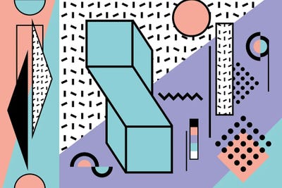 Memphis Pattern 4 - 80s/90s Retro by Studio Memphis Waves canvas print