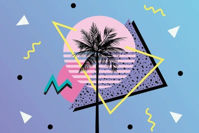 Memphis Pattern 46 - 80s/90s Retro by Studio Memphis Waves canvas print