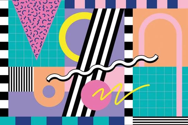 Dopamine Decor: Memphis Pattern 85 - 80s/90s Retro by Studio Memphis Waves
