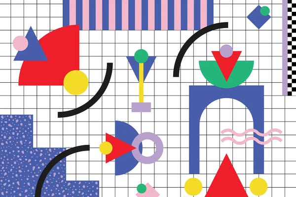 Dopamine Decor: Memphis Pattern 88 - 80s/90s Retro by Studio Memphis Waves