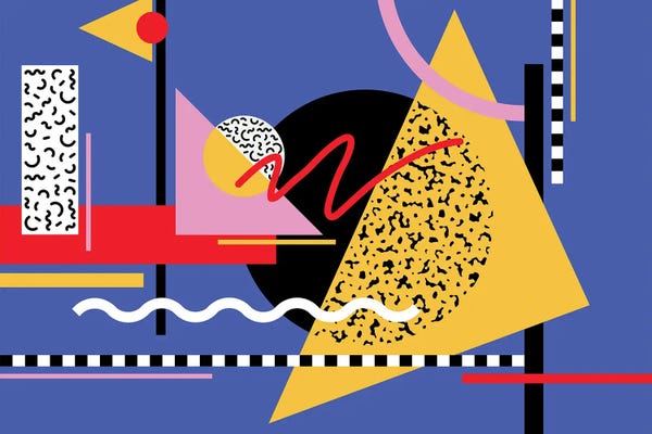 LGBTQ+ Artists: Memphis Pattern 106 - 80s/90s Retro by Studio Memphis Waves