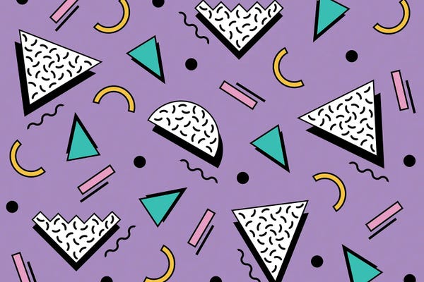 LGBTQ+ Artists: Memphis Pattern 110 - 80s/90s Retro by Studio Memphis Waves