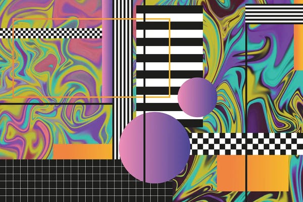 Psychedelic: Vaporwave Glitch 1 - 80s/90s Retro by Studio Memphis Waves