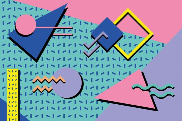 Retro Geo Abstracts: Memphis Pattern 14 - 80s/90s Retro by Studio Memphis Waves