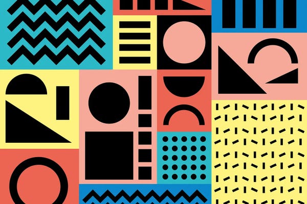 Retro Geo Abstracts: Memphis Pattern 17 - 80s/90s Retro by Studio Memphis Waves