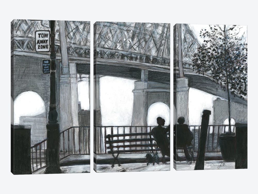 Scene From 'Manhattan' by Sophie Wainwright 3-piece Canvas Art Print