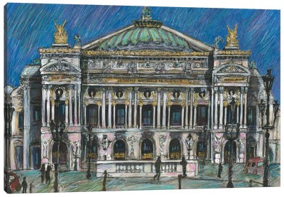 Palais Garnier Opera House, Paris Canvas Art Print - Broadway & Musicals