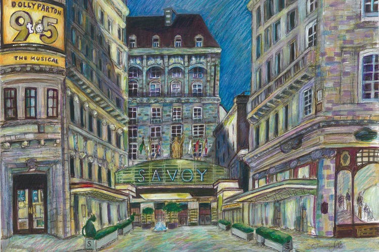 The Savoy Hotel, London by Sophie Wainwright wall art