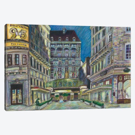 The Savoy Hotel, London Canvas Print #SWW13} by Sophie Wainwright Canvas Art Print