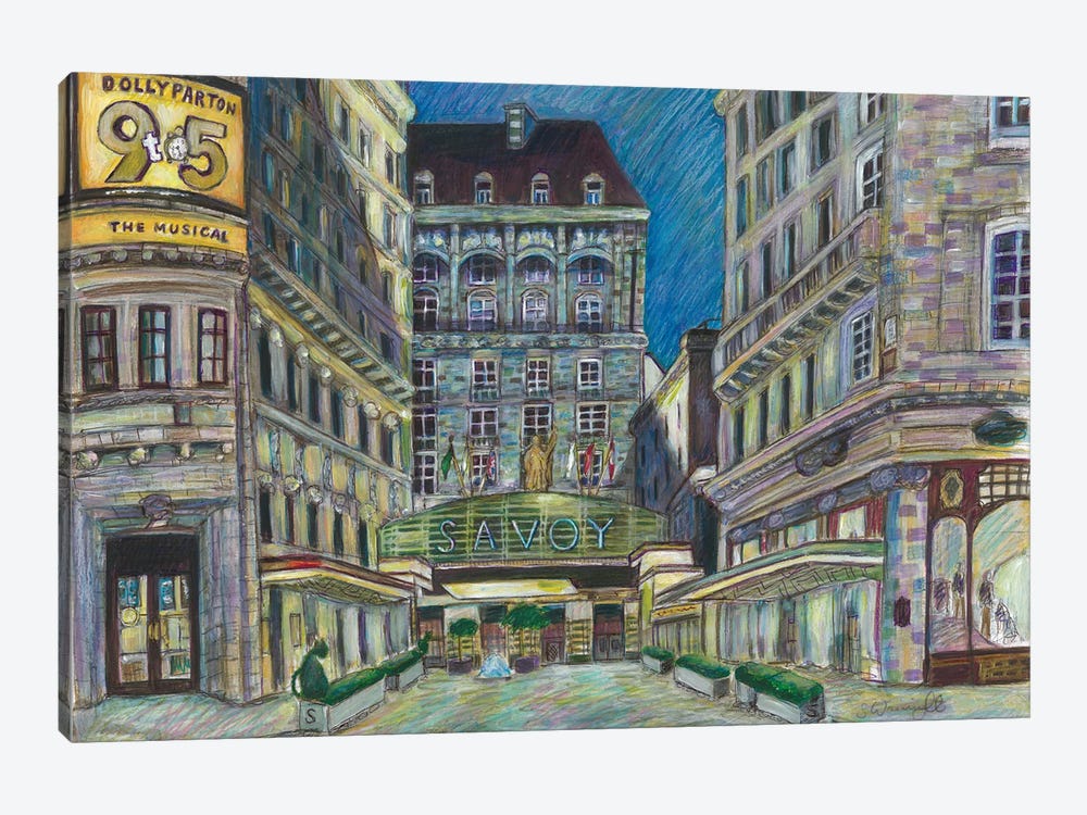 The Savoy Hotel, London by Sophie Wainwright 1-piece Canvas Art
