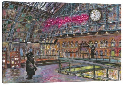St Pancras Train Station, London Canvas Art Print - Sophie Wainwright