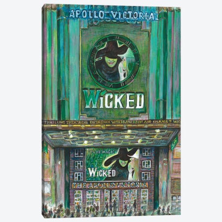 'Wicked' The Musical - Theatre Exterior Canvas Print #SWW16} by Sophie Wainwright Canvas Art