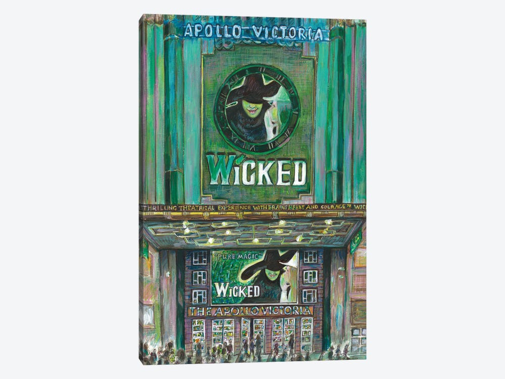'Wicked' The Musical - Theatre Exterior by Sophie Wainwright 1-piece Canvas Art Print
