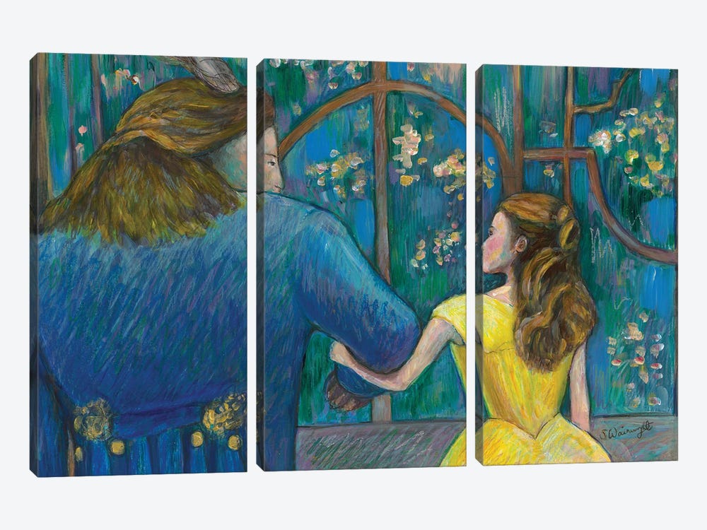 Scene From 'Beauty And The Beast' by Sophie Wainwright 3-piece Canvas Art Print