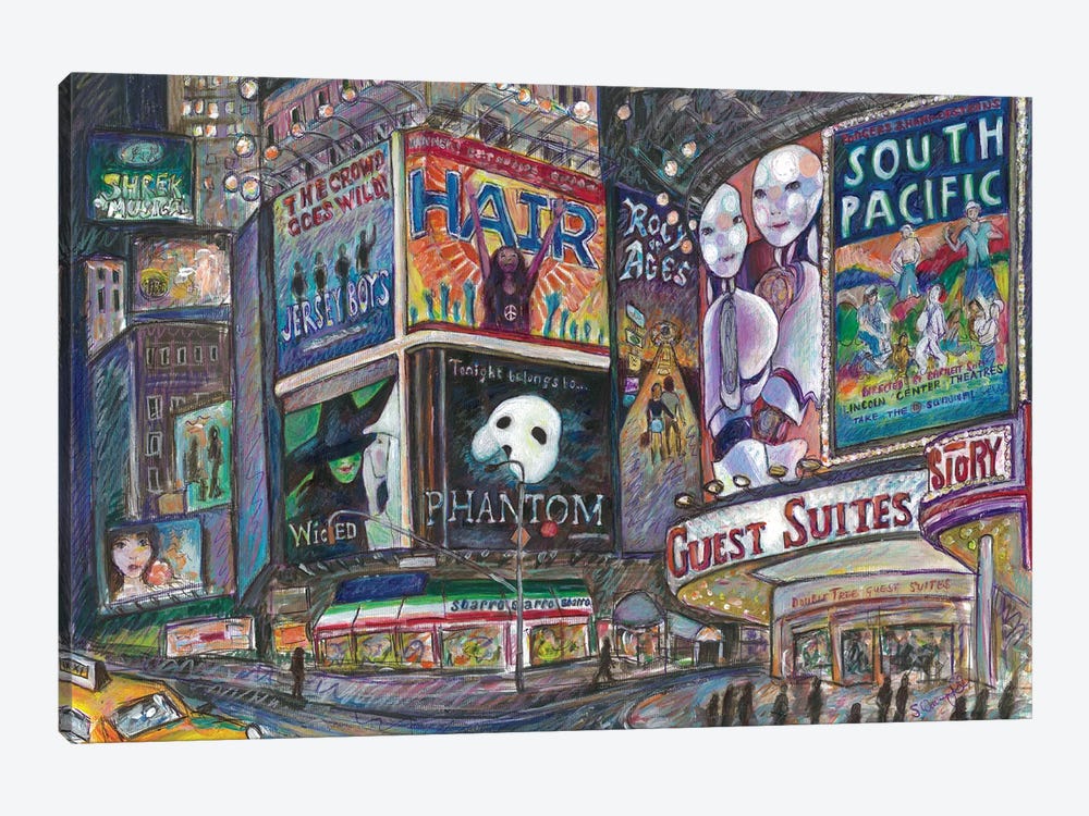Broadway Lights I by Sophie Wainwright 1-piece Canvas Wall Art
