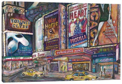 Broadway Lights II Canvas Art Print - Phantom Of The Opera