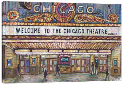 Chicago Theatre Canvas Art Print - Sophie Wainwright