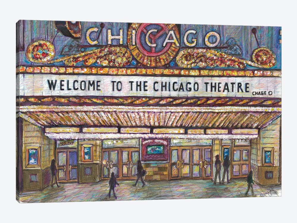 Chicago Theatre by Sophie Wainwright 1-piece Art Print