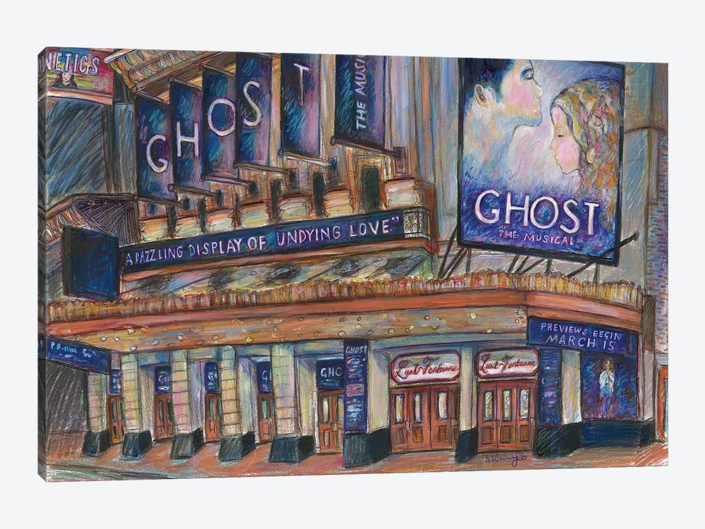 Ghost The Musical - Theatre Exterior by Sophie Wainwright 1-piece Canvas Art Print