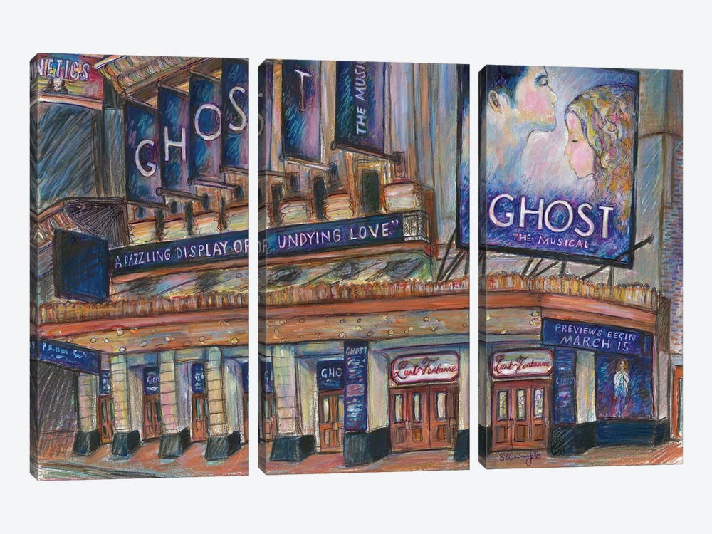 Ghost The Musical - Theatre Exterior by Sophie Wainwright 3-piece Art Print