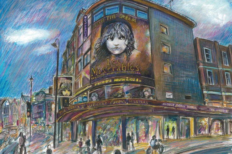 'Les Misérables' - Theatre Exterior by Sophie Wainwright wall art