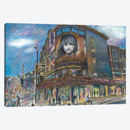 'Les Misérables' - Theatre Exterior Canvas Print #SWW8} by Sophie Wainwright Canvas Art Print