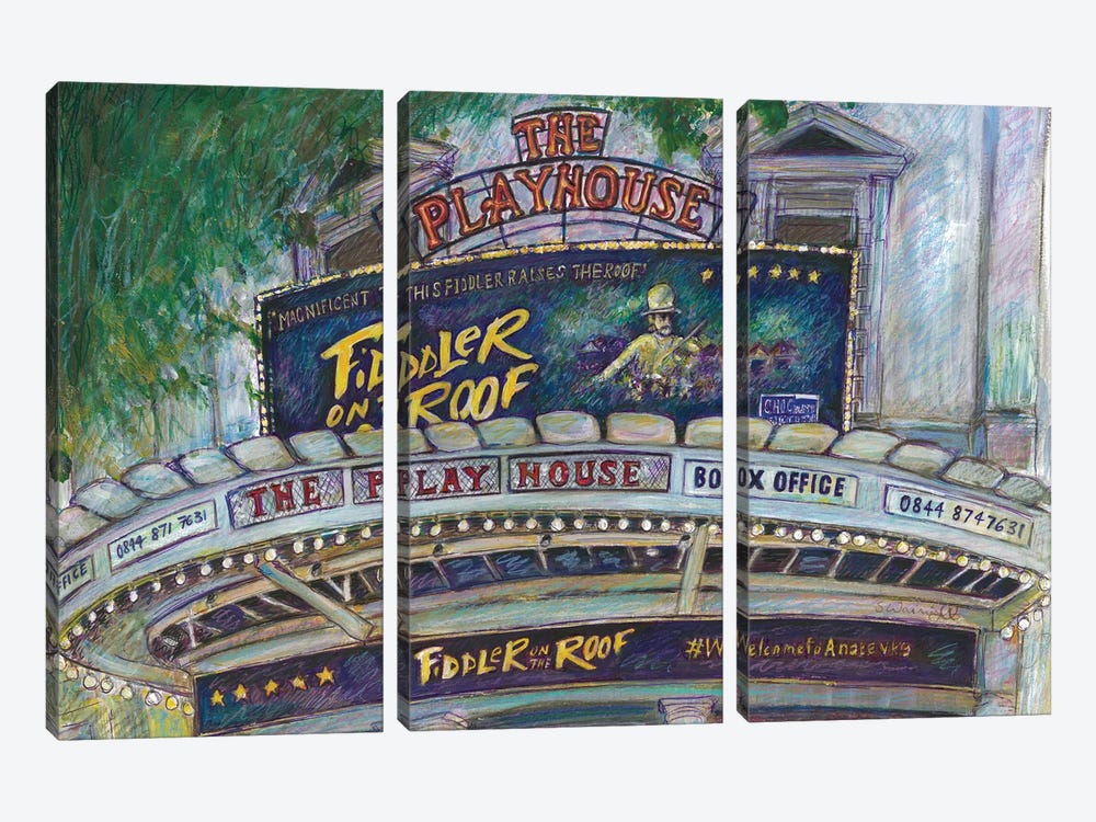 The Playhouse Theatre, London by Sophie Wainwright 3-piece Canvas Art Print