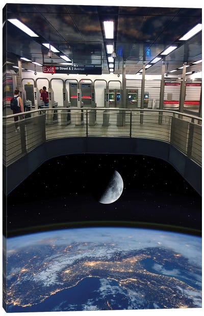 72nd Street Space Station Canvas Art Print - Subway Doodle