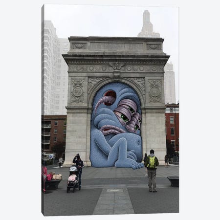 Washington Square Arch Canvas Print #SWY55} by Subway Doodle Canvas Art