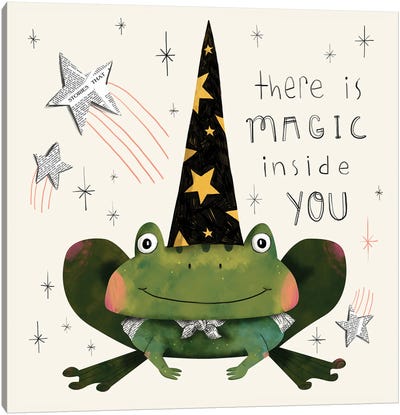 There Is Magic Inside You Canvas Art Print - Frog Art