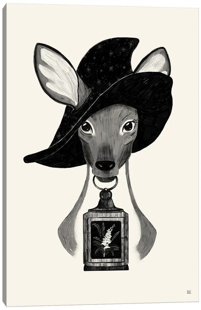Deer Witch Canvas Art Print - Witch Art