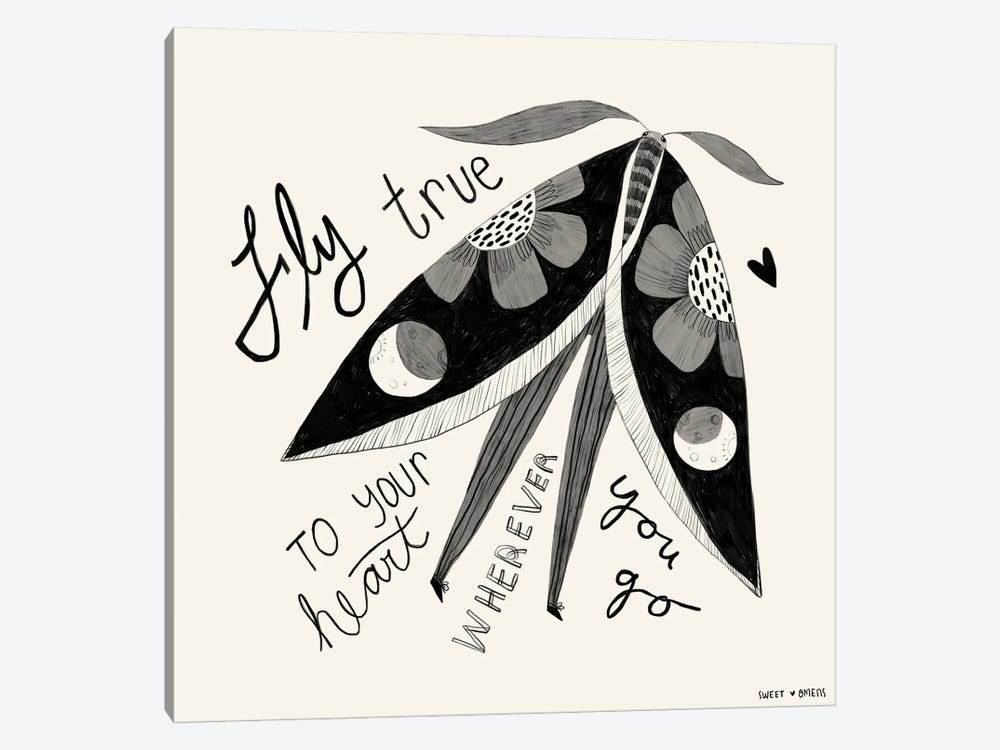 Fly True To Your Heart by Sweet Omens 1-piece Canvas Artwork