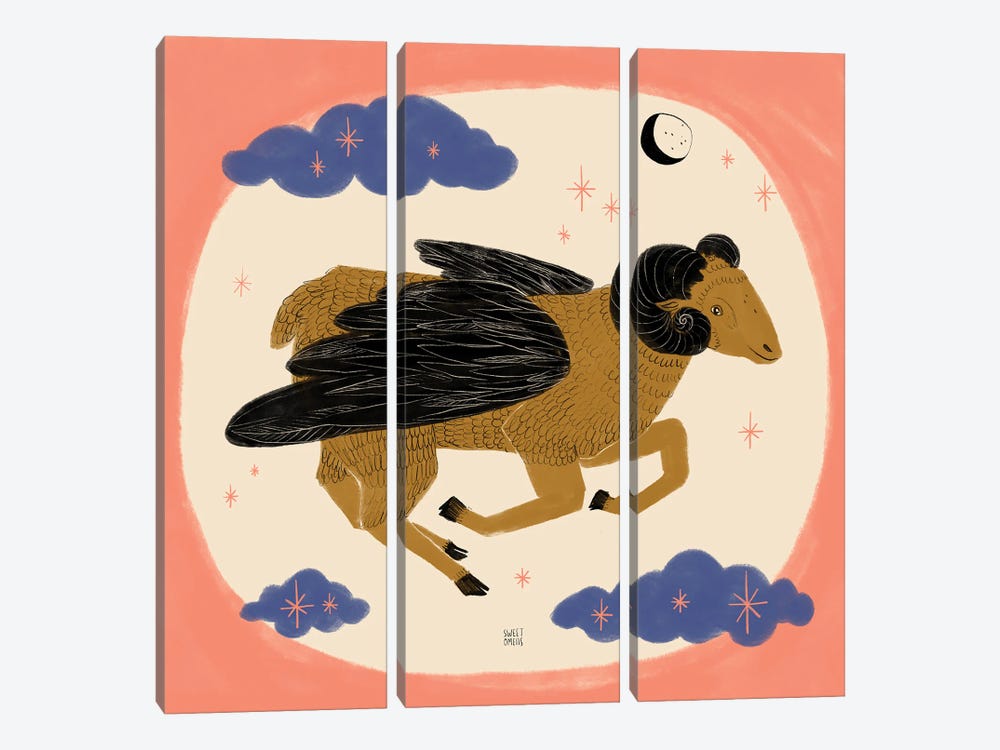 Aries by Sweet Omens 3-piece Canvas Print