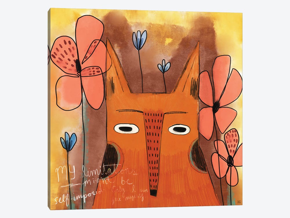 Fox Friend by Sweet Omens 1-piece Canvas Wall Art