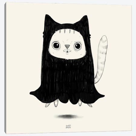 Ghost Cat Canvas Print #SWZ32} by Sweet Omens Canvas Artwork