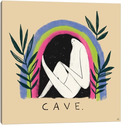 Introvert Cave Canvas Art Print - Rainbow Art