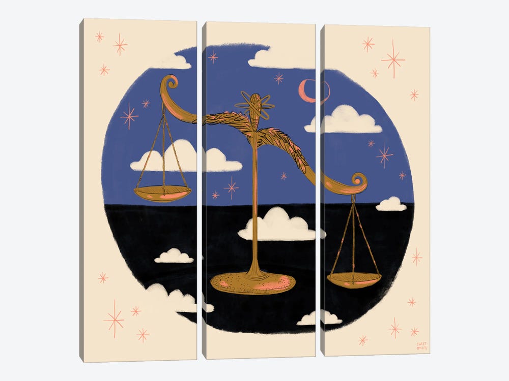 Libra by Sweet Omens 3-piece Canvas Artwork
