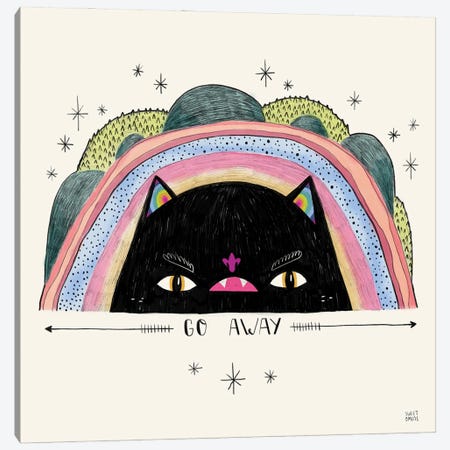 Monster Cat Canvas Print #SWZ45} by Sweet Omens Canvas Wall Art