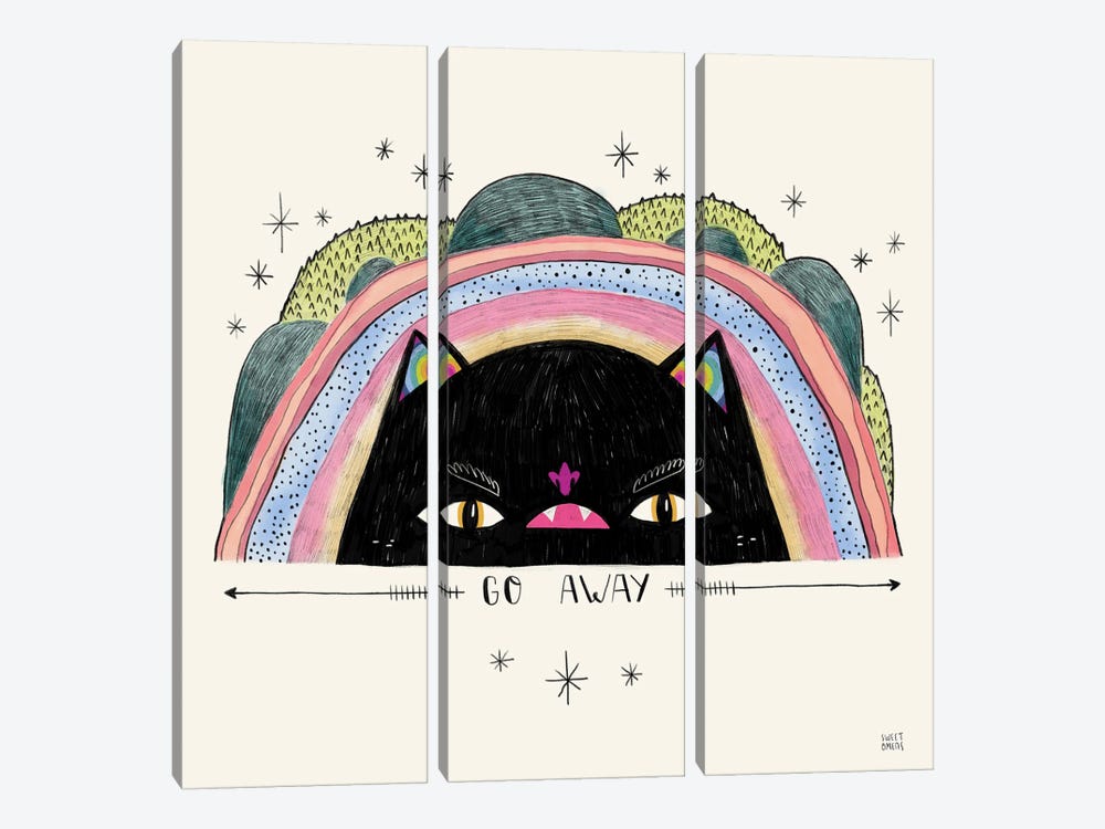 Monster Cat by Sweet Omens 3-piece Canvas Wall Art