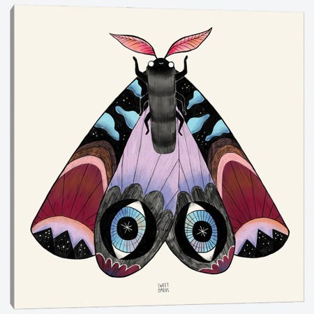 Moth Familiar Canvas Print #SWZ50} by Sweet Omens Canvas Art