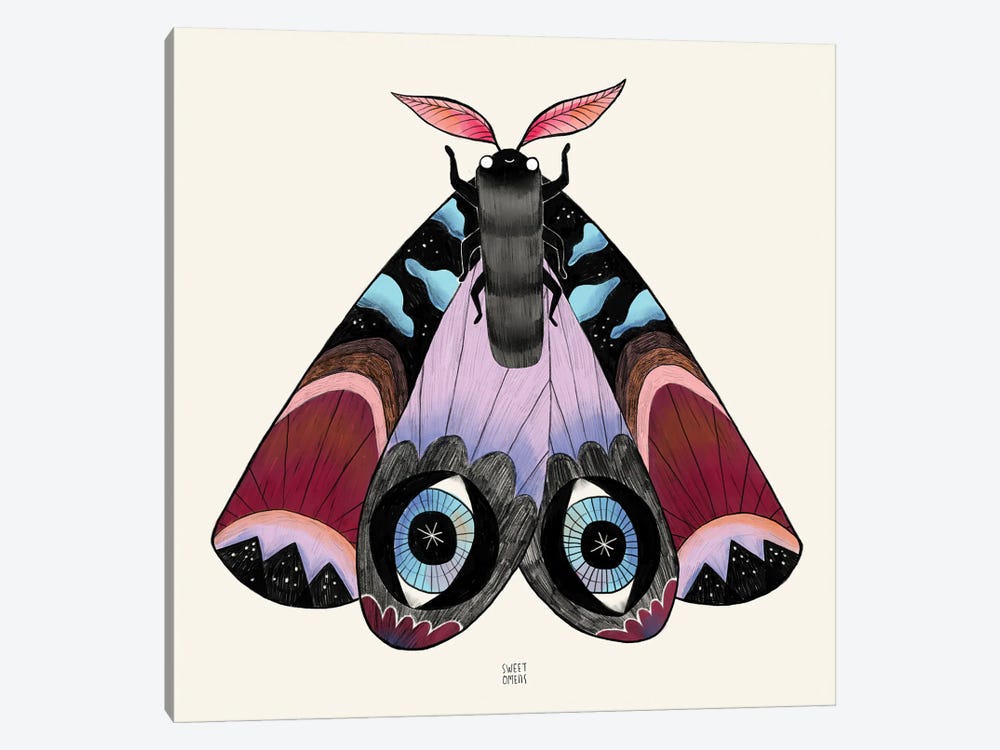 Moth Familiar by Sweet Omens 1-piece Canvas Wall Art