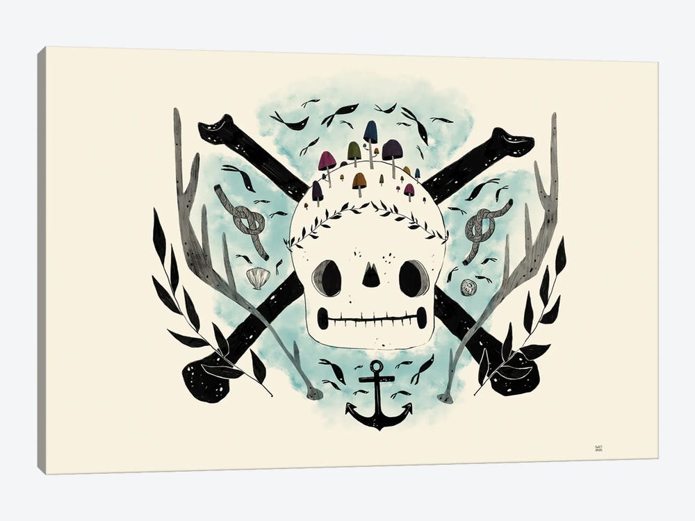 Pirate F Lag by Sweet Omens 1-piece Canvas Artwork