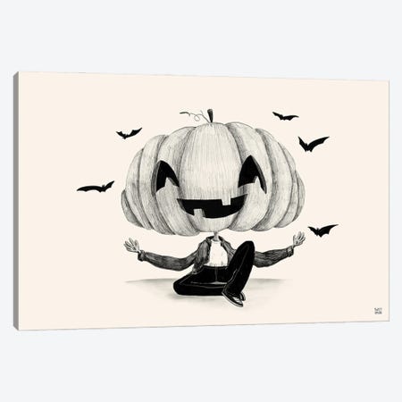Pumpkin Guy Canvas Print #SWZ62} by Sweet Omens Art Print