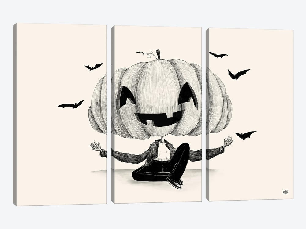Pumpkin Guy by Sweet Omens 3-piece Art Print
