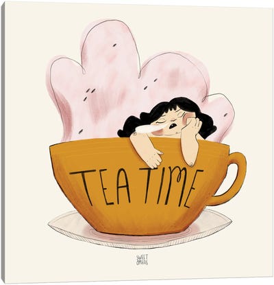 Tea Witch Canvas Art Print - Tea Art