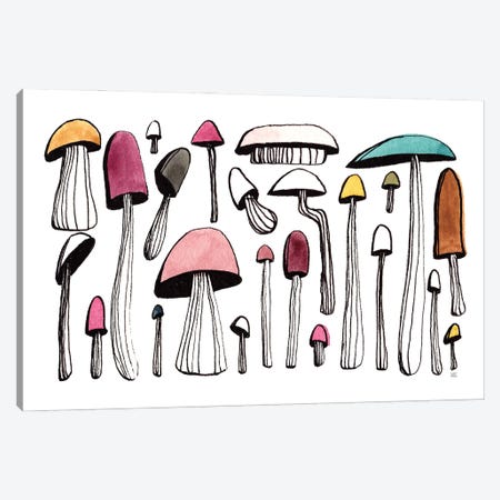 Wild Mushrooms Canvas Print #SWZ78} by Sweet Omens Canvas Artwork