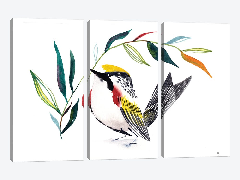 Yellow Bird Canvas Wall Art by Sweet Omens | iCanvas
