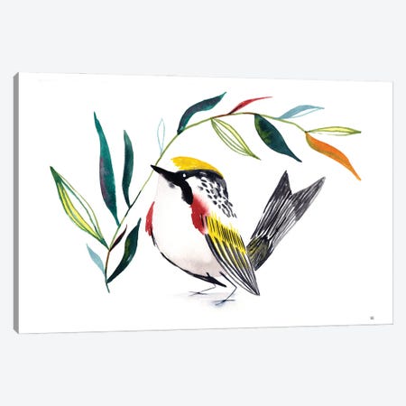 Yellow Bird Canvas Print #SWZ7} by Sweet Omens Canvas Art Print