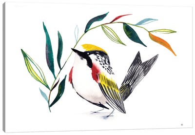 Yellow Bird Canvas Art Print - Sweet Omens